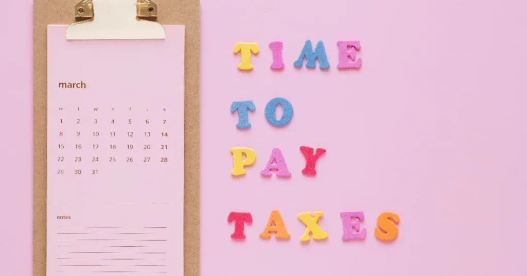 Calendar with a payment due date reminder
